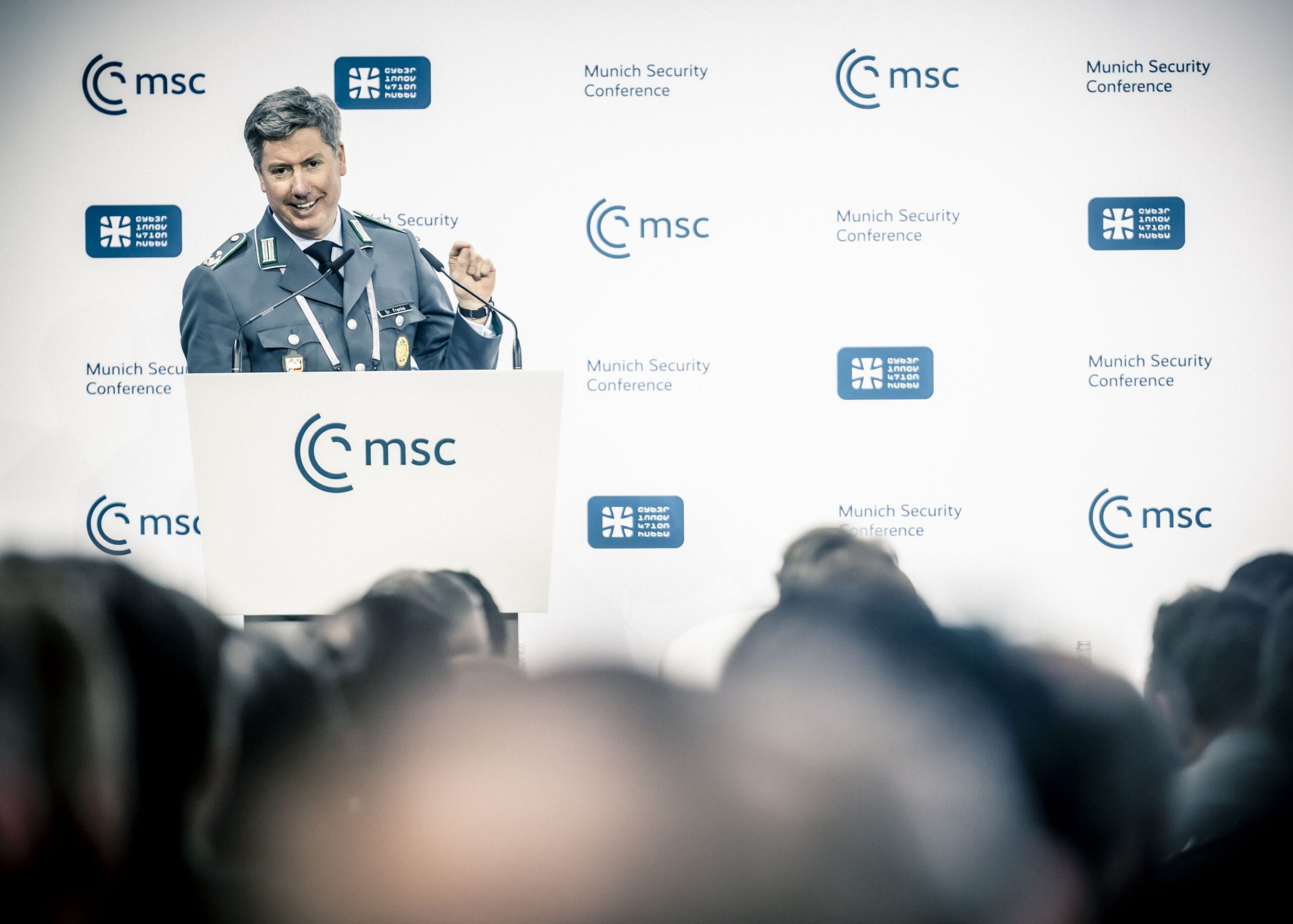 Dr. Benedikt Franke en la Conferencia de Seguridad de Múnich. Fuente: Conferencia de Seguridad de Múnich