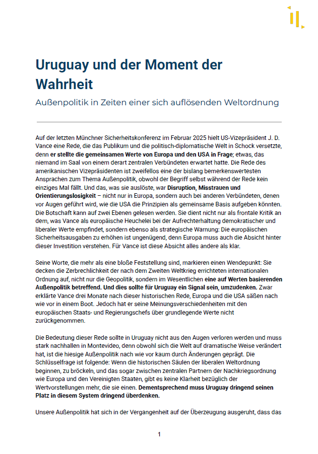 Uruguay Außenpolitik Nahuel Gonzalez