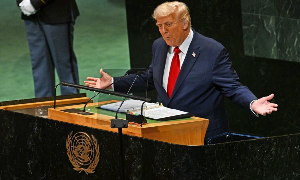 Donald Trump frente a la Asamblea General de la ONU 2025. Fuente: dpa