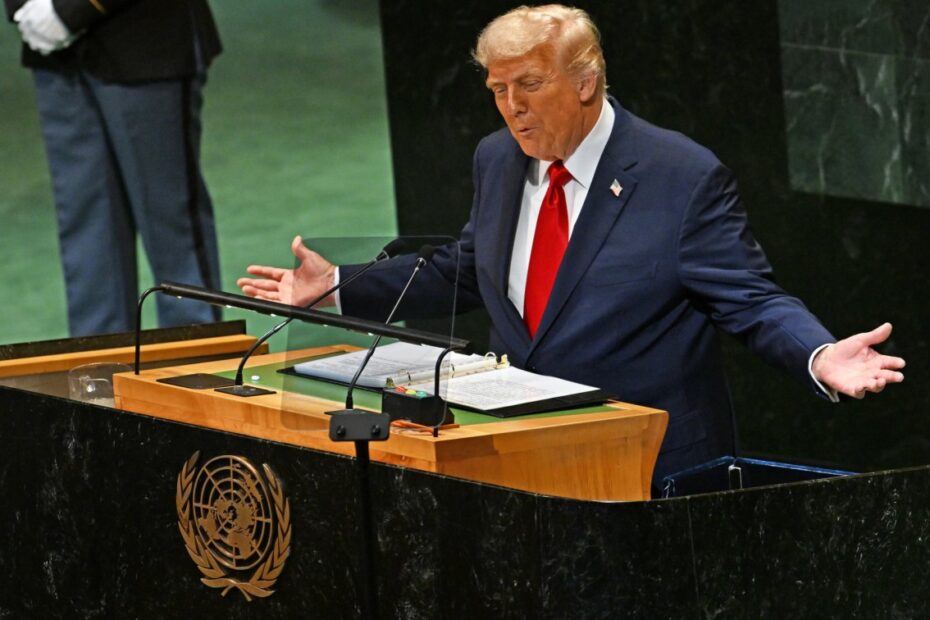 Donald Trump frente a la Asamblea General de la ONU 2025. Fuente: dpa